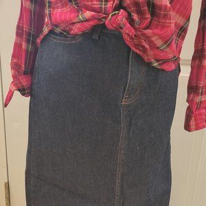 Full-Length Jean Skirt